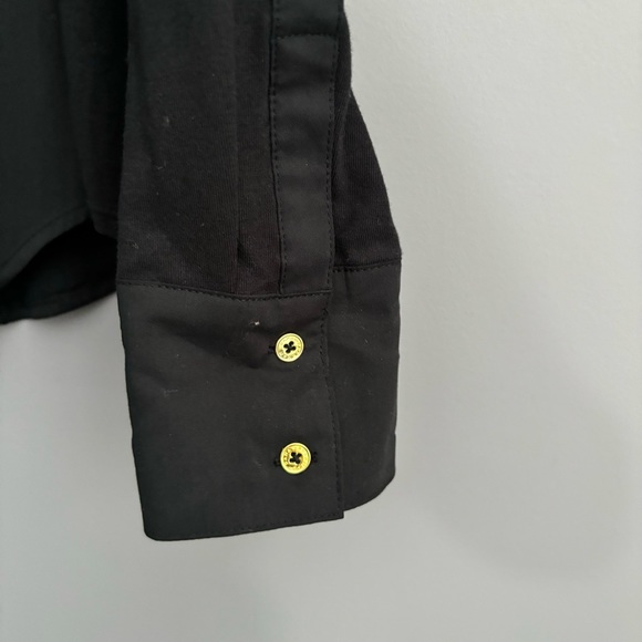 Dana Buchman Size 6 Black Long Sleeve Button Down Shirt - Picture 7 of 11